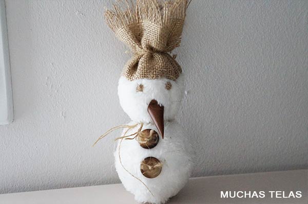 Detalles para navidad con tela de saco