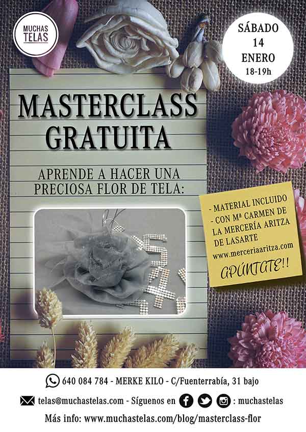 Masterclass flor de tela