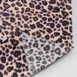 Tela de algodón animal print leopardo revés