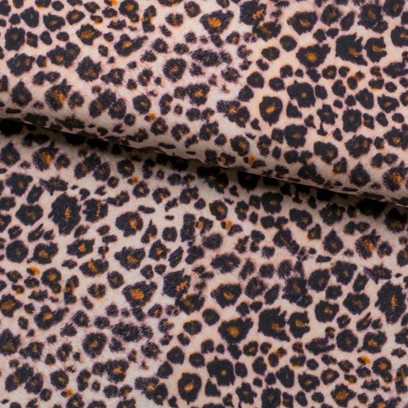 Tela de algodón animal print leopardo lomo