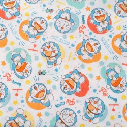 Tela de algodón doraemon lisa