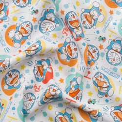 Tela de algodón doraemon textura