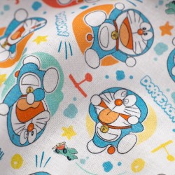 Tela de algodón doraemon detalle