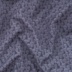 Tela de algodón calaveras textura