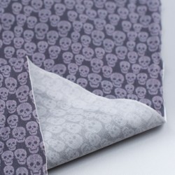 Tela de algodón calaveras revés
