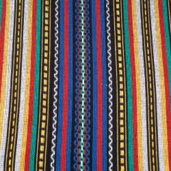 Tela de alpujarra étnica lisa azul