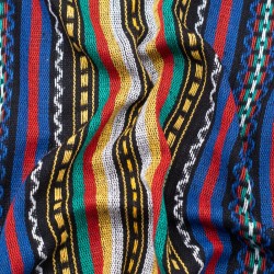 Tela de alpujarra étnica textura azul