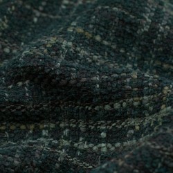 Tela de paño cuadro escocés detalle