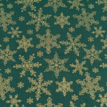 Tela de navidad con estrellas lisa