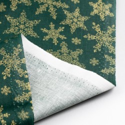 Tela de navidad con estrellas revés