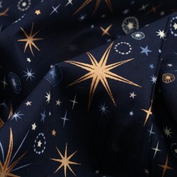 Tela de navidad estrellas detalle