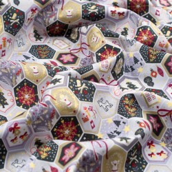 Tela de navidad estampada textura