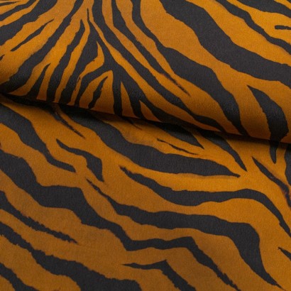 Tela de crepé print tigre lomo