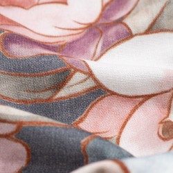 Tela de loneta flor japonesa detalle