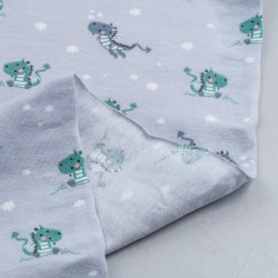 Tela de punto camiseta dragones reves