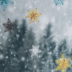 Tela de resinado navidad nieve lisa