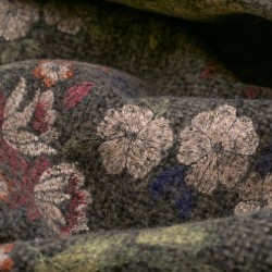 Tela de paño flores detalle