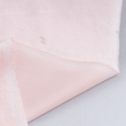Tela de minky pelo corto revés rosa claro