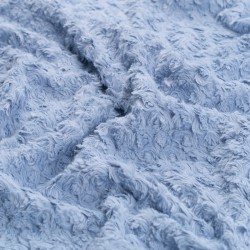 Tela de minky remolino pequeño textura azul ceniza