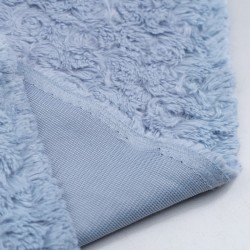 Tela de minky remolino pequeño revés azul ceniza