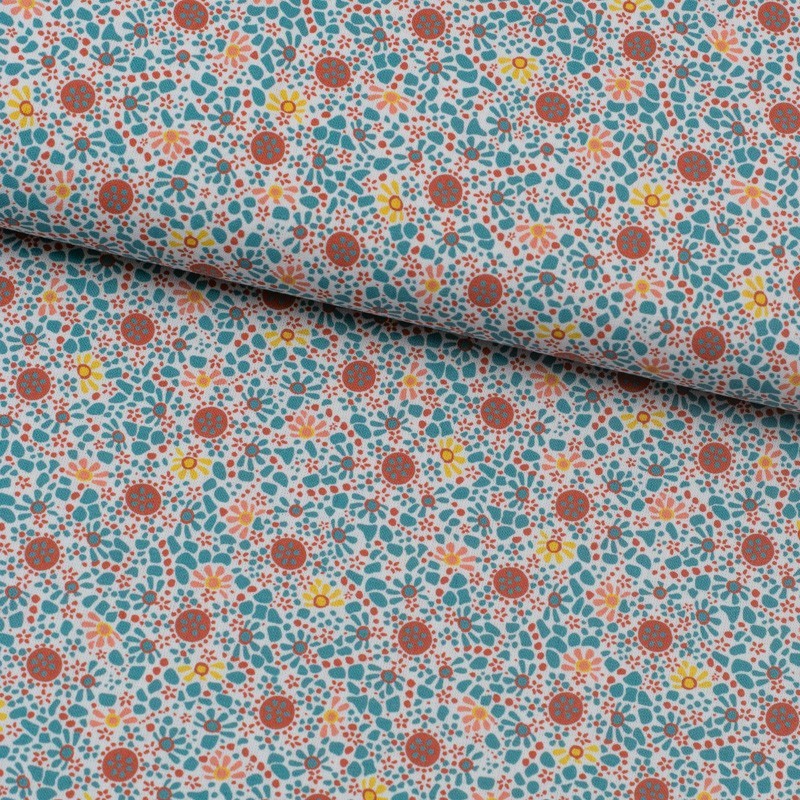 Afilar Definitivo Redondear a la baja Tela de popelín flores hawaianas