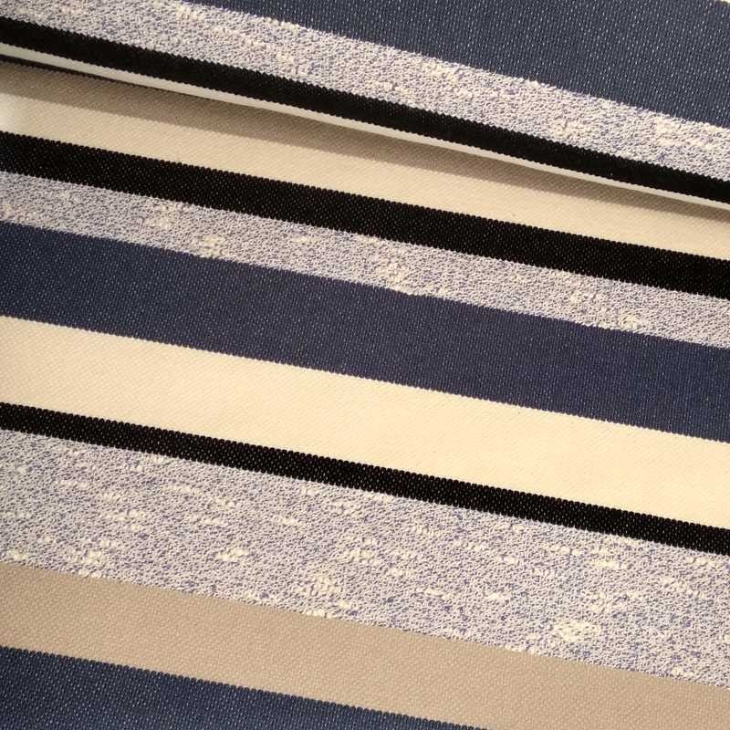 Tela de punto raya azul, beis y gris tubo Tela de punto raya azul, beis y gris tubo
