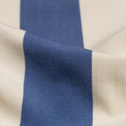 Tela de toldo exterior rayas detalle azul