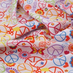 Tela de tergal hippie textura