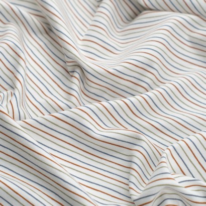 Tela de punto camiseta rayas arrugada