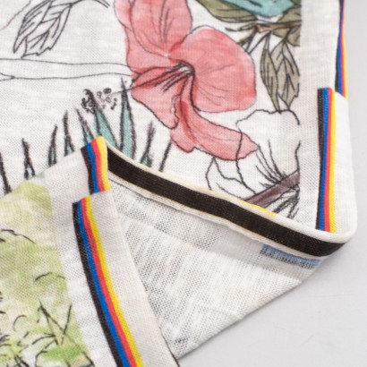 Tela de punto camiseta tropical  reves