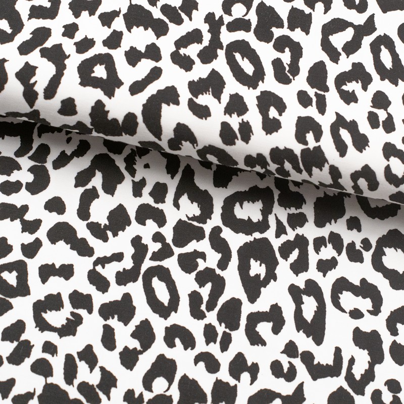 Tela de algodón leopardo animal print lomo