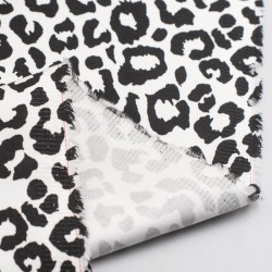 Tela de algodón leopardo animal print revés