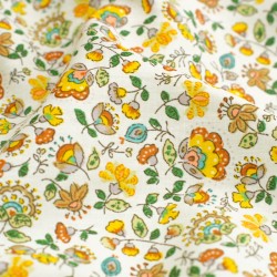 Tela de algodón flor liberty detalle