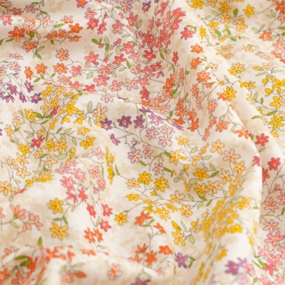 Tela de algodón liberty lino textura