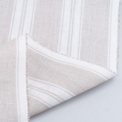 Tela de lino triple raya reves
