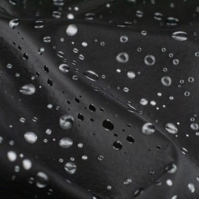 Tela de softshell gotas de agua detalle negro