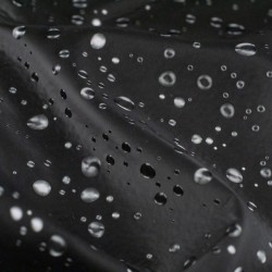 Tela de softshell gotas de agua detalle negro