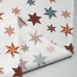Tela de navidad estrellas colores revés