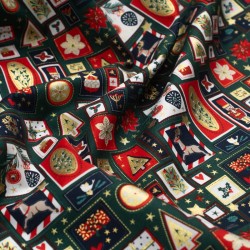 Tela de navidad figuras textura