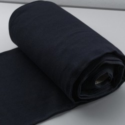 Tela de canalé tubular pieza negro