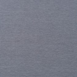 Tela de canalé tubular lisa gris