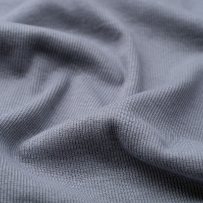Tela de canalé tubular textura gris