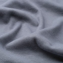 Tela de canalé tubular textura gris