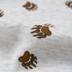 Tela de punto chandal huellas detalle