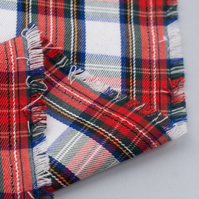 Tela de sarga tartán escocés reves