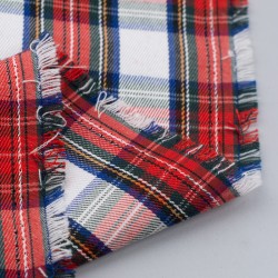 Tela de sarga tartán escocés reves