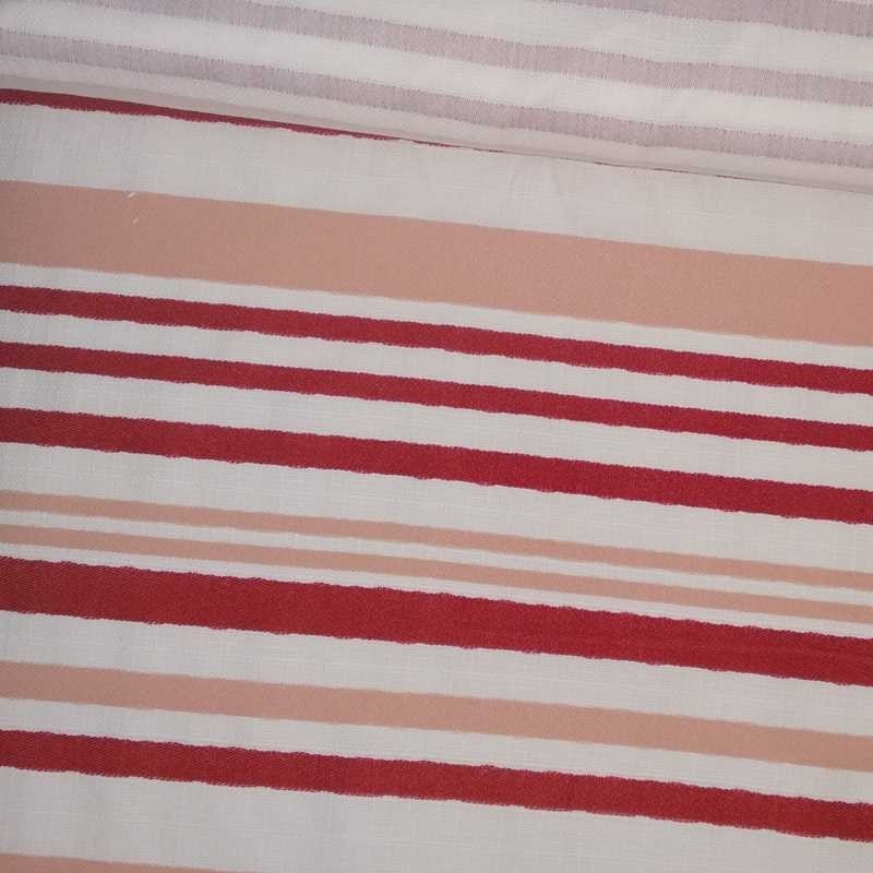 Tela de algodón cruda raya roja y nude tubo Tela de algodón cruda raya roja y nude tubo