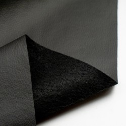Tela de polipiel tapicería con textura revés negro
