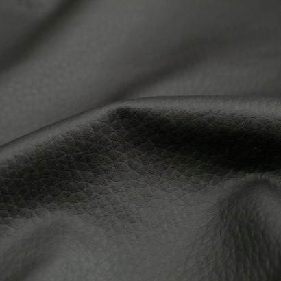 Tela de polipiel tapicería con textura detalle negro