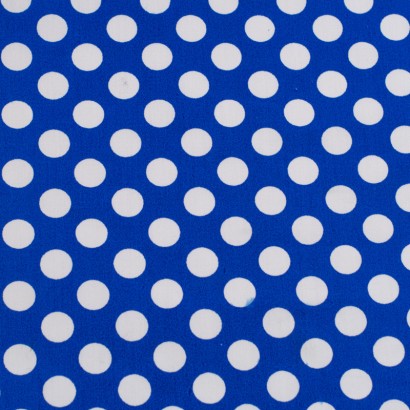 Tela de algodón de topos 1,50cm lisa azul